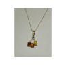 Vintage 925 Sterling Silver Amber Chain with Pendant