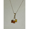 Vintage 925 Sterling Silver Amber Chain With Pendant