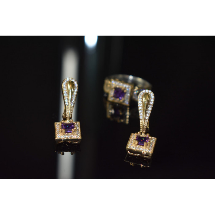 925 Sterling Silver Tanzanite & CZ Jewelry Set Turkey