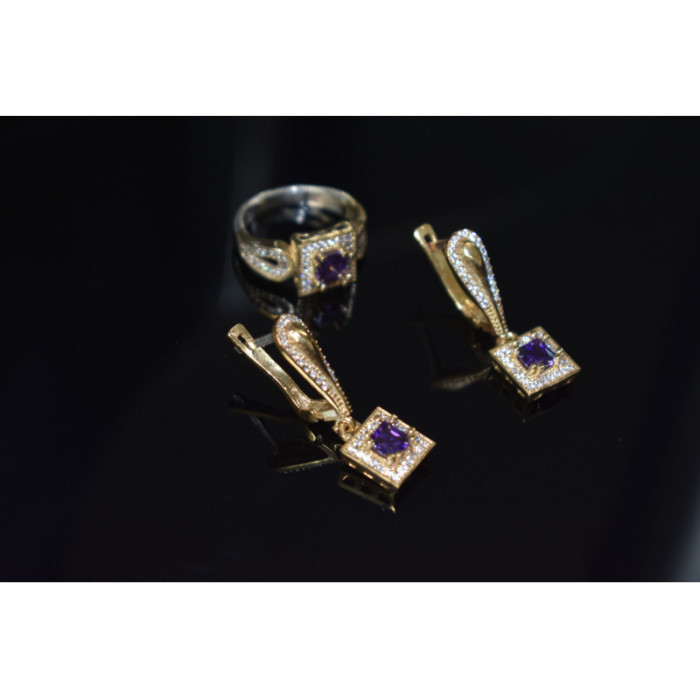 925 Sterling Silver Tanzanite & CZ Jewelry Set Turkey