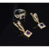 925 Sterling Silver Tanzanite & CZ Jewelry Set Turkey