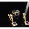 925 Sterling Silver Tanzanite & CZ Jewelry Set Turkey