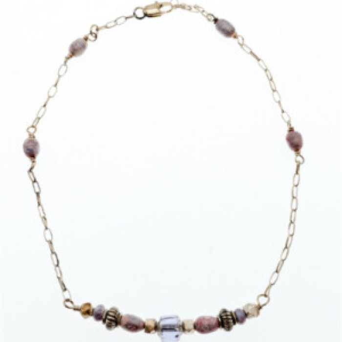 925 Sterling Silver Jewelry Glass Double Bracelet