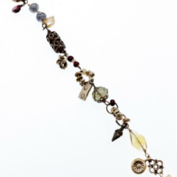 925 Sterling Silver Jewelry Glass Double Bracelet