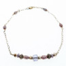 925 Sterling Silver Jewelry Glass Double Bracelet