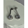 925 Sterling Silver Dream CZ Earrings Length 1.05 Inch