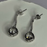 925 Sterling Silver Dream CZ Earrings Length 1.05 Inch