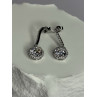 925 Sterling Silver Dream CZ Earrings Length 1.05 Inch