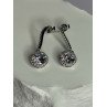 925 Sterling Silver Dream CZ Earrings Length 1.05 Inch