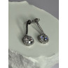 925 Sterling Silver Dream CZ Earrings Length 1.05 Inch