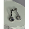 925 Sterling Silver Dream CZ Earrings Length 1.05 Inch