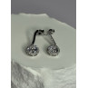 925 Sterling Silver Dream CZ Earrings Length 1.05 Inch