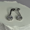 925 Sterling Silver Dream CZ Earrings Length 1.05 Inch