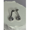 925 Sterling Silver Dream CZ Earrings Length 1.05 Inch