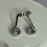 925 Sterling Silver Dream CZ Earrings Length 1.05 Inch
