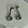 925 Sterling Silver Dream CZ Earrings Length 1.05 Inch