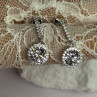 925 Sterling Silver Dream CZ Earrings Length 1.05 Inch
