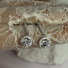 925 Sterling Silver Dream CZ Earrings Length 1.05 Inch