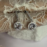 925 Sterling Silver Dream CZ Earrings Length 1.05 Inch