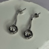 925 Sterling Silver Dream CZ Earrings Length 1.05 Inch