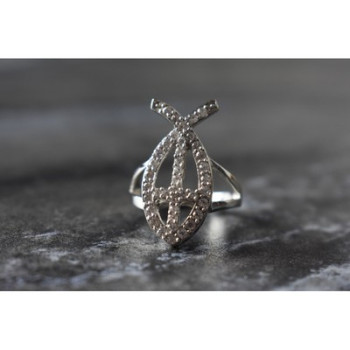 925 Sterling Silver Goshenite Ring Size 6.5