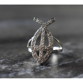 925 Sterling Silver Goshenite Ring Size 6.5