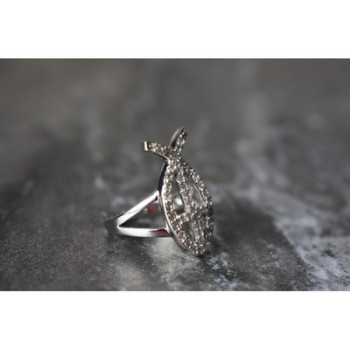 925 Sterling Silver Goshenite Ring Size 6.5