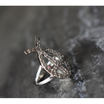 925 Sterling Silver Goshenite Ring Size 6.5