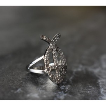 925 Sterling Silver Goshenite Ring Size 6.5