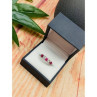 925 Sterling Silver Pink & White/Colorless Topazes Ring Size 6.5