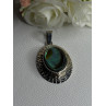Vintage 925 Sterling Silver Abalone Pendant Length 2.10 Inch