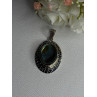 Vintage 925 Sterling Silver Abalone Pendant Length 2.10 Inch