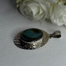 Vintage 925 Sterling Silver Abalone Pendant Length 2.10 Inch