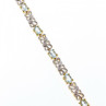 925 Sterling Silver Gold Plated Blue Spinel Bracelet