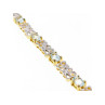 925 STERLING SILVER GOLD PLATED BLUE SPINEL BRACELET