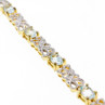 925 Sterling Silver Gold Plated Blue Spinel Bracelet