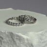 925 Sterling Silver CZ Earrings Length 0.7 Inch