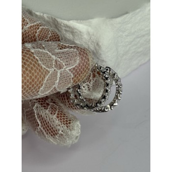 925 Sterling Silver CZ Earrings Length 0.7 Inch