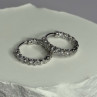 925 Sterling Silver CZ Earrings Length 0.7 Inch