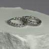 925 Sterling Silver CZ Earrings Length 0.7 Inch