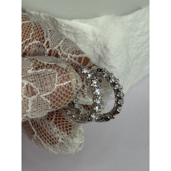 925 Sterling Silver CZ Earrings Length 0.7 Inch