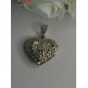925 Sterling Silver Heart Pendant Length 1.40 Inch