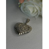 925 Sterling Silver Heart Pendant Length 1.40 Inch