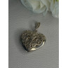 925 Sterling Silver Heart Pendant Length 1.40 Inch