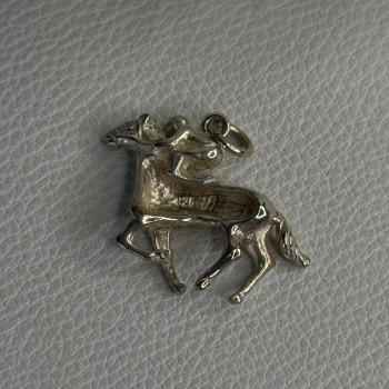 Horse & Jockey Lucky Racing Race Charm Pendant 925 Sterling Silver Length 1 Inch