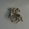 Horse & Jockey Lucky Racing Race Charm Pendant 925 Sterling Silver Length 1 Inch