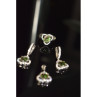 925 Sterling Silver Alpanite & CZ Jewelry SET Turkey