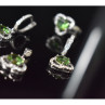 925 Sterling Silver Alpanite & CZ Jewelry SET Turkey