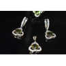 925 STERLING SILVER ALPANITE & CZ  JEWELRY SET TURKEY