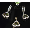925 Sterling Silver Alpanite & CZ Jewelry SET Turkey